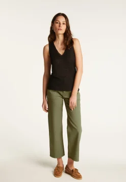 Montagut Slub linen V-neck tank top - Lalita
