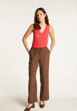 Montagut Slub linen V-neck tank top - Lalita