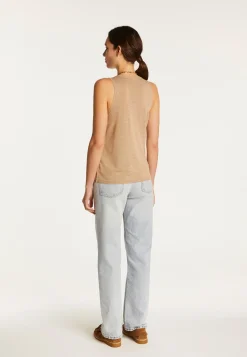 Montagut Slub linen V-neck tank top - Lalita