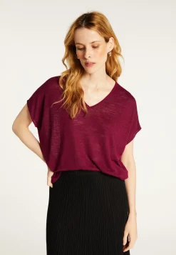 Montagut Slub linen V-neck T-shirt - Larra
