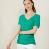 Montagut Slub linen V-neck T-shirt - Bountie