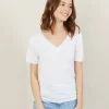 Montagut Slub linen V-neck T-shirt - Bountie