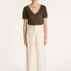Montagut Slub linen V-neck T-shirt - Bountie
