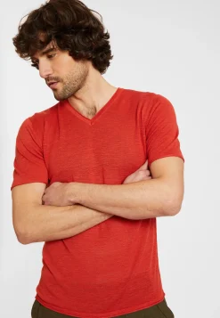 Montagut Slub linen V-neck T-shirt - Reuben