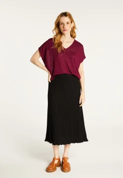 Montagut Slub linen V-neck T-shirt - Larra