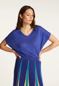 Montagut Slub linen V-neck T-shirt - Larra