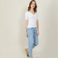 Montagut Slub linen V-neck T-shirt - Bountie