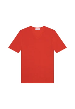 Montagut Slub linen V-neck T-shirt - Reuben