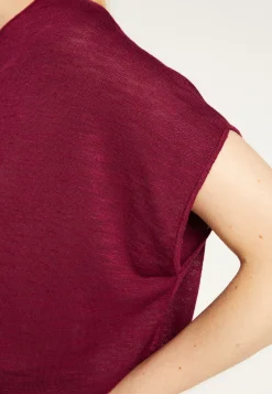 Montagut Slub linen V-neck T-shirt - Larra