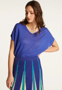 Montagut Slub linen V-neck T-shirt - Larra