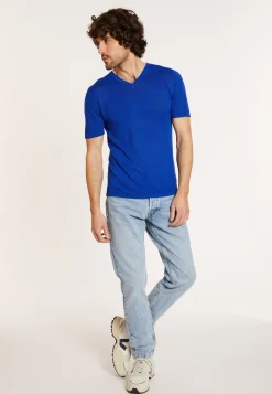 Montagut Slub linen V-neck T-shirt - Reuben