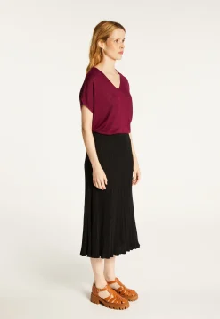 Montagut Slub linen V-neck T-shirt - Larra
