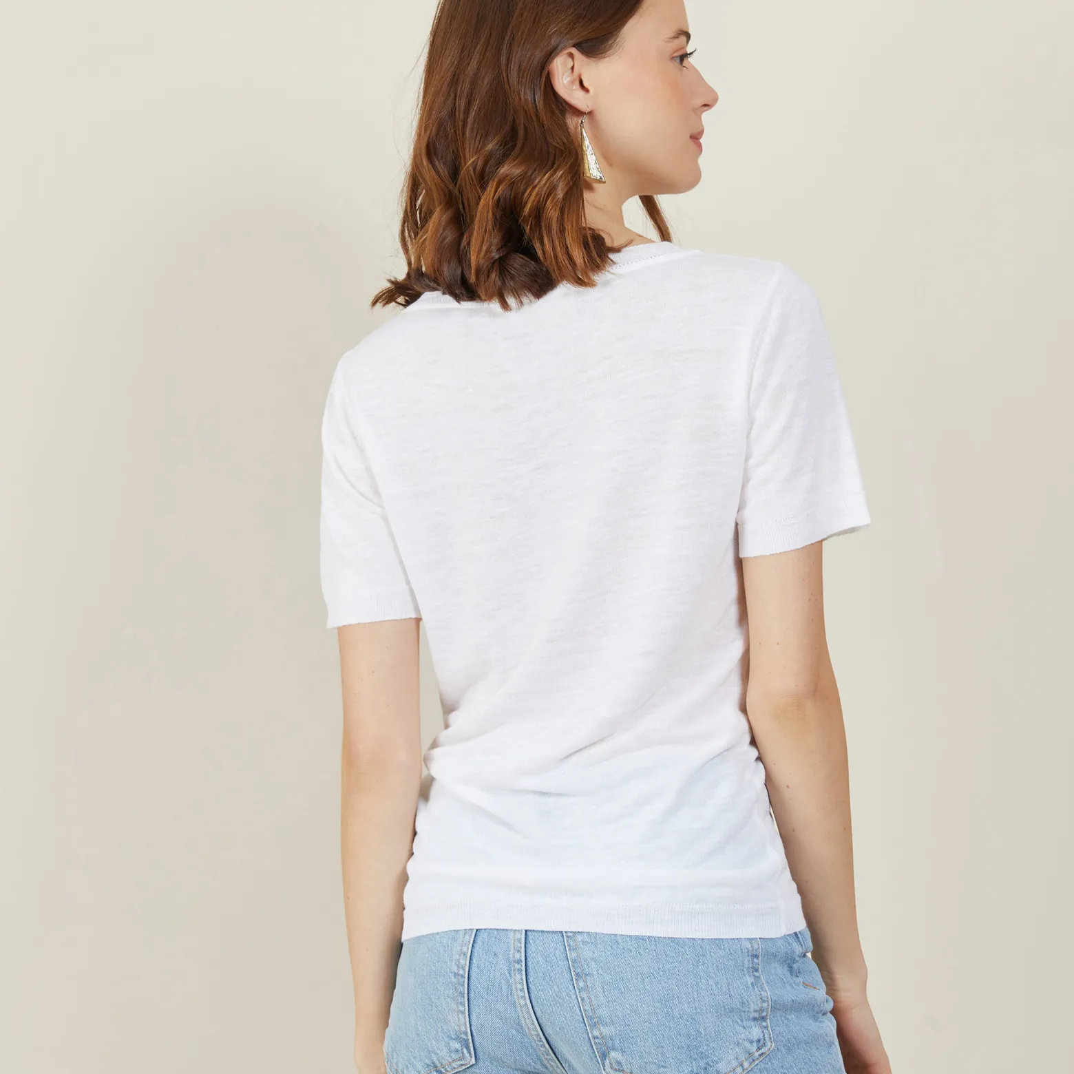 Montagut Slub linen V-neck T-shirt - Bountie