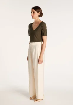 Montagut Slub linen V-neck T-shirt - Bountie