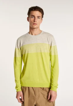 Montagut Striped cashmere and linen sweater - Daltonn