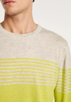 Montagut Striped cashmere and linen sweater - Daltonn