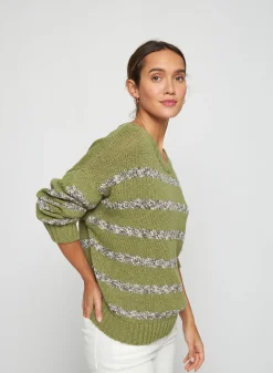 Montagut Striped cotton and linen sweater - Thildie