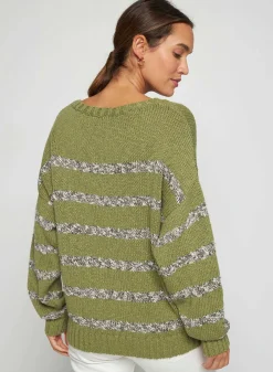 Montagut Striped cotton and linen sweater - Thildie