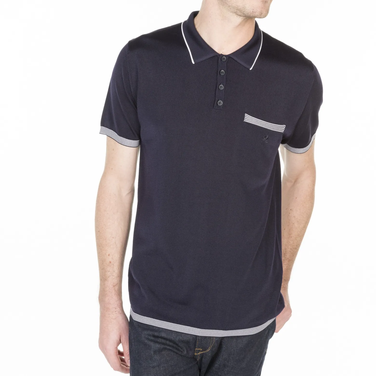 Montagut Striped Polo Fil Lumière - Basso