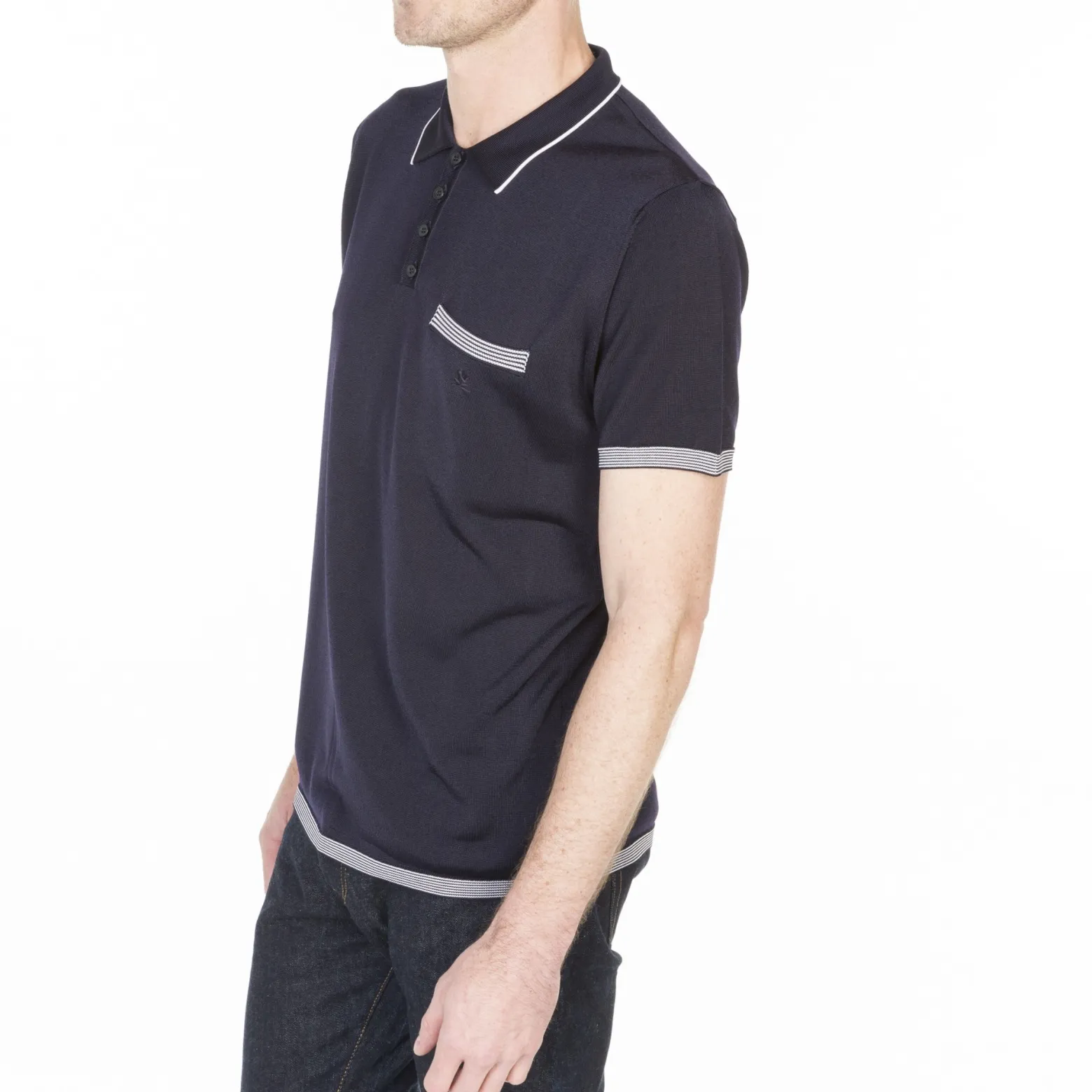 Montagut Striped Polo Fil Lumière - Basso