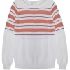 Montagut Striped slub linen loose sweater - Tael