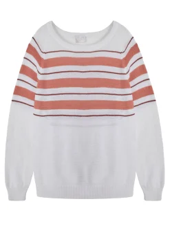 Montagut Striped slub linen loose sweater - Tael