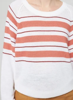 Montagut Striped slub linen loose sweater - Tael