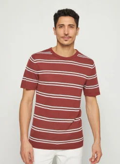 Montagut Striped t-shirt in slub linen - Remi