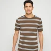 Montagut Striped t-shirt in slub linen - Remi