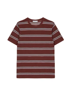 Montagut Striped t-shirt in slub linen - Remi