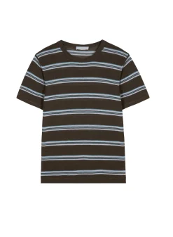 Montagut Striped t-shirt in slub linen - Remi