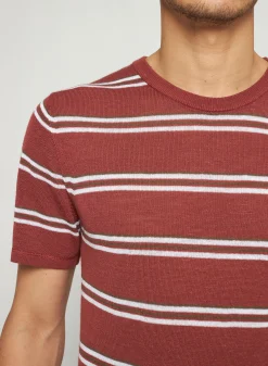 Montagut Striped t-shirt in slub linen - Remi