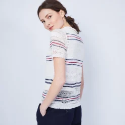 Montagut Striped T-shirt with polo collar - JUMELLE
