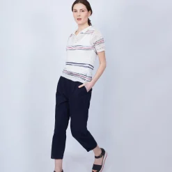 Montagut Striped T-shirt with polo collar - JUMELLE