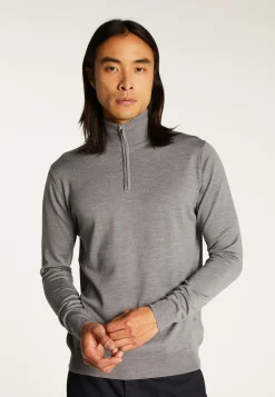 Montagut Trucker neck sweater with logo in merino wool - Ryan