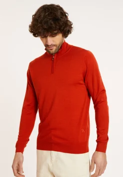 Montagut Trucker neck sweater with logo in merino wool - Ryan