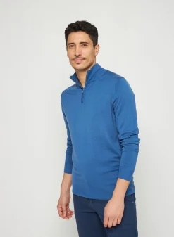 Montagut Trucker neck sweater with logo in merino wool - Ryan