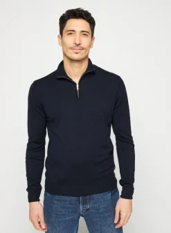 Montagut Trucker neck sweater with logo in merino wool - Ryan