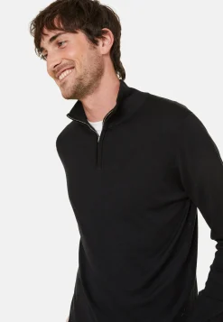 Montagut Trucker neck sweater with logo in merino wool - Ryan