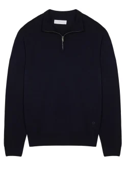 Montagut Trucker neck sweater with logo in merino wool - Ryan