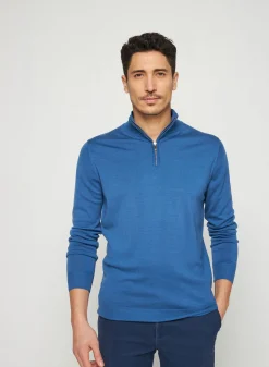 Montagut Trucker neck sweater with logo in merino wool - Ryan