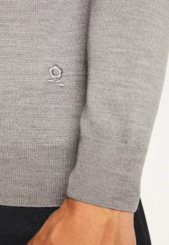 Montagut Trucker neck sweater with logo in merino wool - Ryan