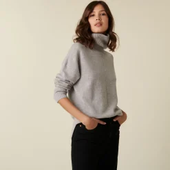 Montagut Turtleneck sweater with cashmere slits - Adena