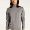 Montagut Turtleneck sweater with logo in merino wool - Enzo