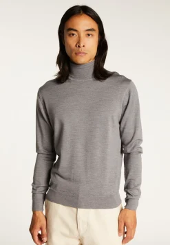 Montagut Turtleneck sweater with logo in merino wool - Enzo