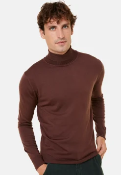 Montagut Turtleneck sweater with logo in merino wool - Enzo