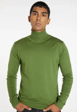 Montagut Turtleneck sweater with logo in merino wool - Enzo