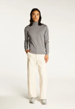 Montagut Turtleneck sweater with logo in merino wool - Enzo