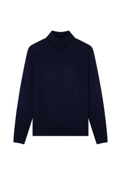 Montagut Turtleneck sweater with logo in merino wool - Enzo