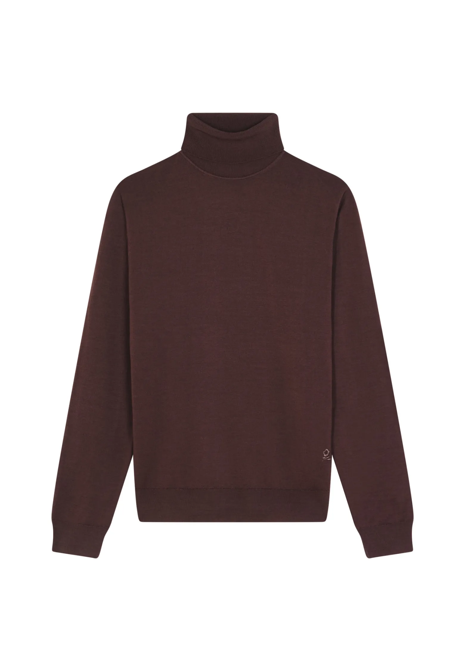 Montagut Turtleneck sweater with logo in merino wool - Enzo
